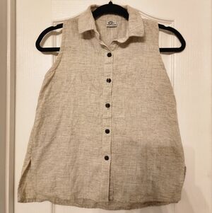 Unique Batik Sleeveless Woven Top Small